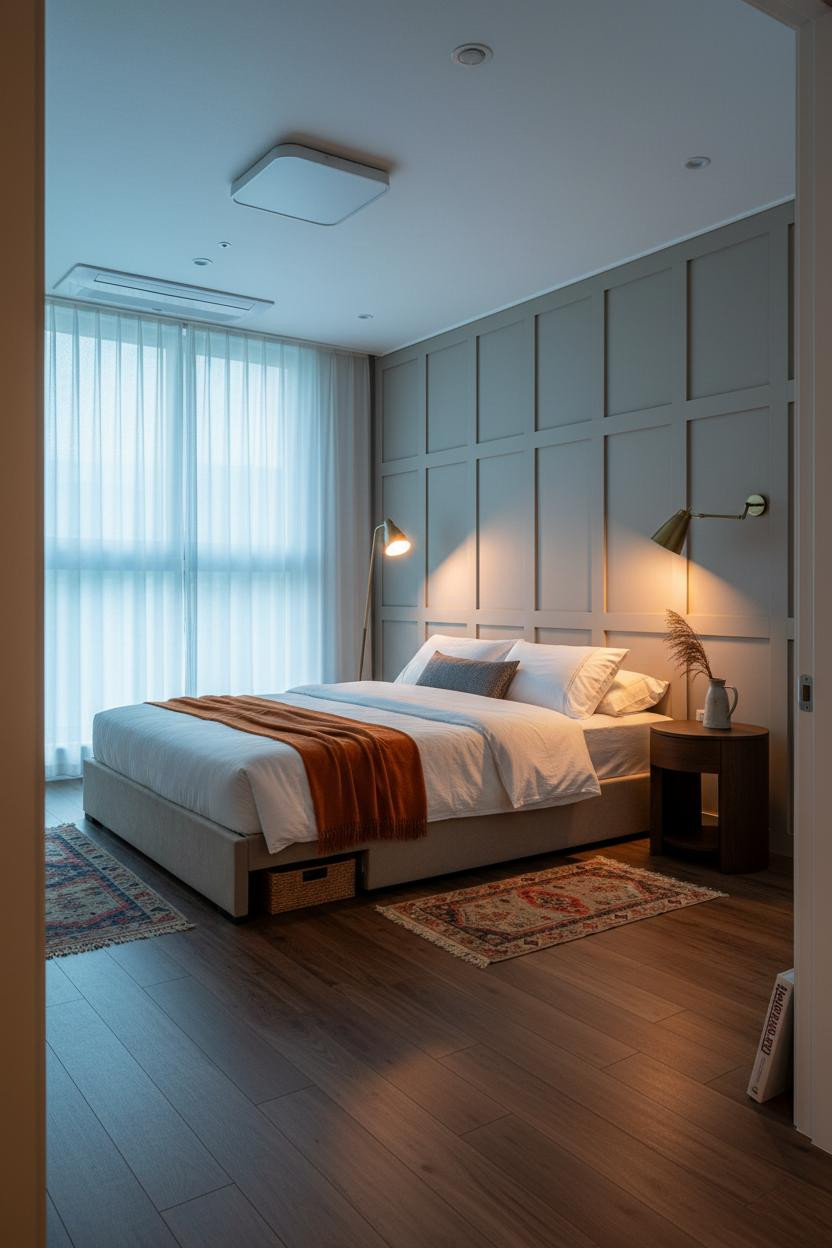 Korean Studio Apartment Minimalist Bedroom Layout