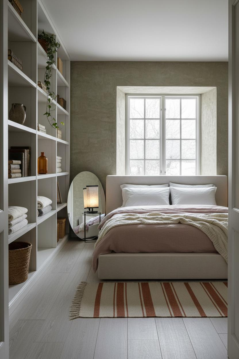 Cottagecore Bedroom Nordic Shelving Window