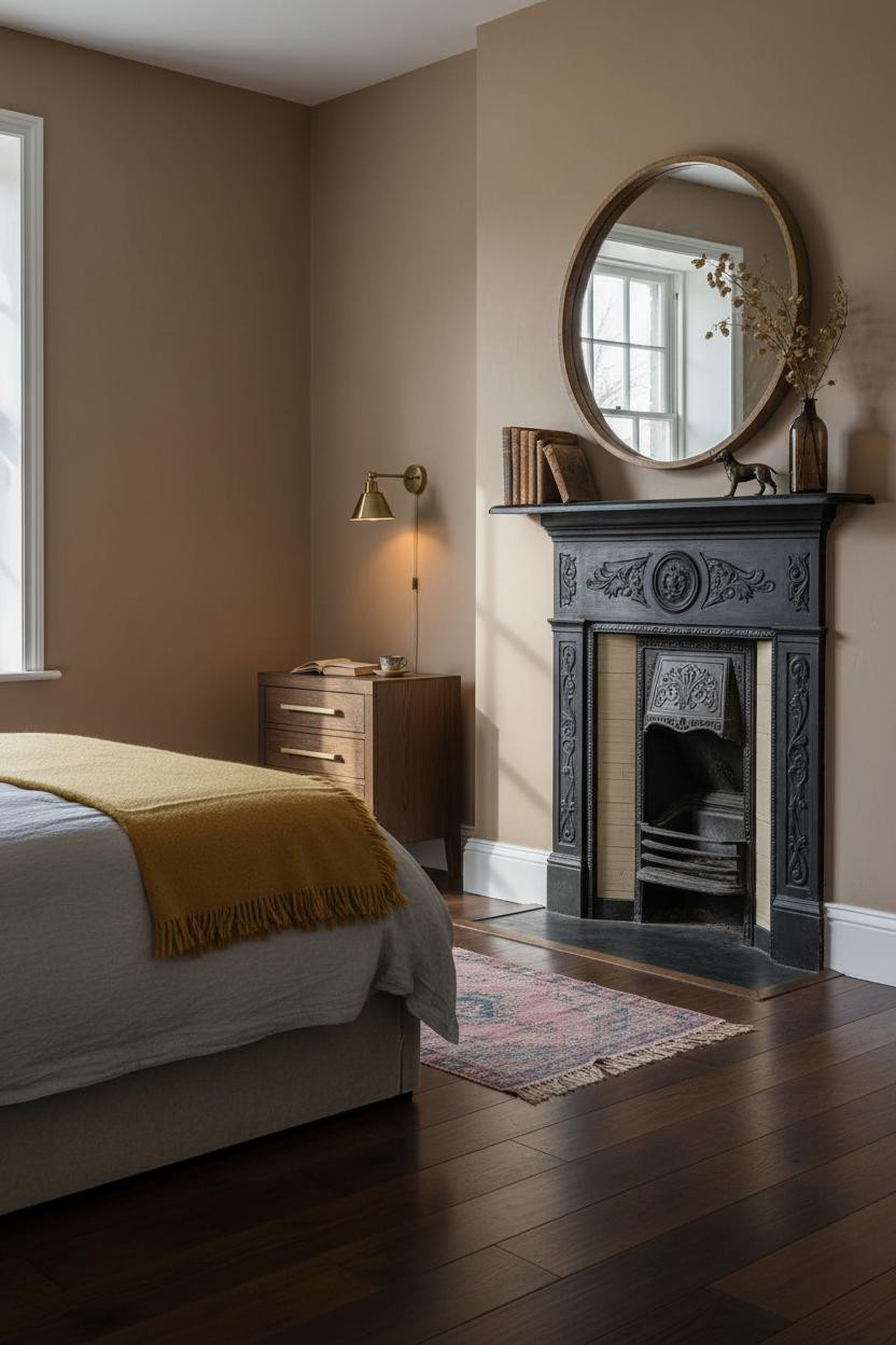 Cottagecore Bedroom Grandmacore Fireplace Vintage
