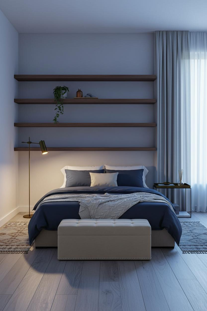 Small Guest Room Day Bed Japandi