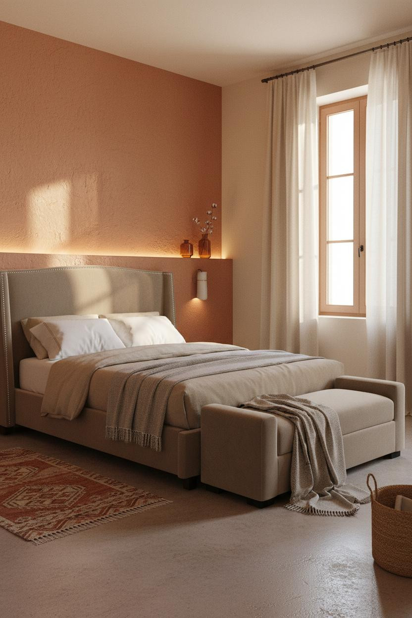 Small Guest Room Day Bed Mediterranean Design