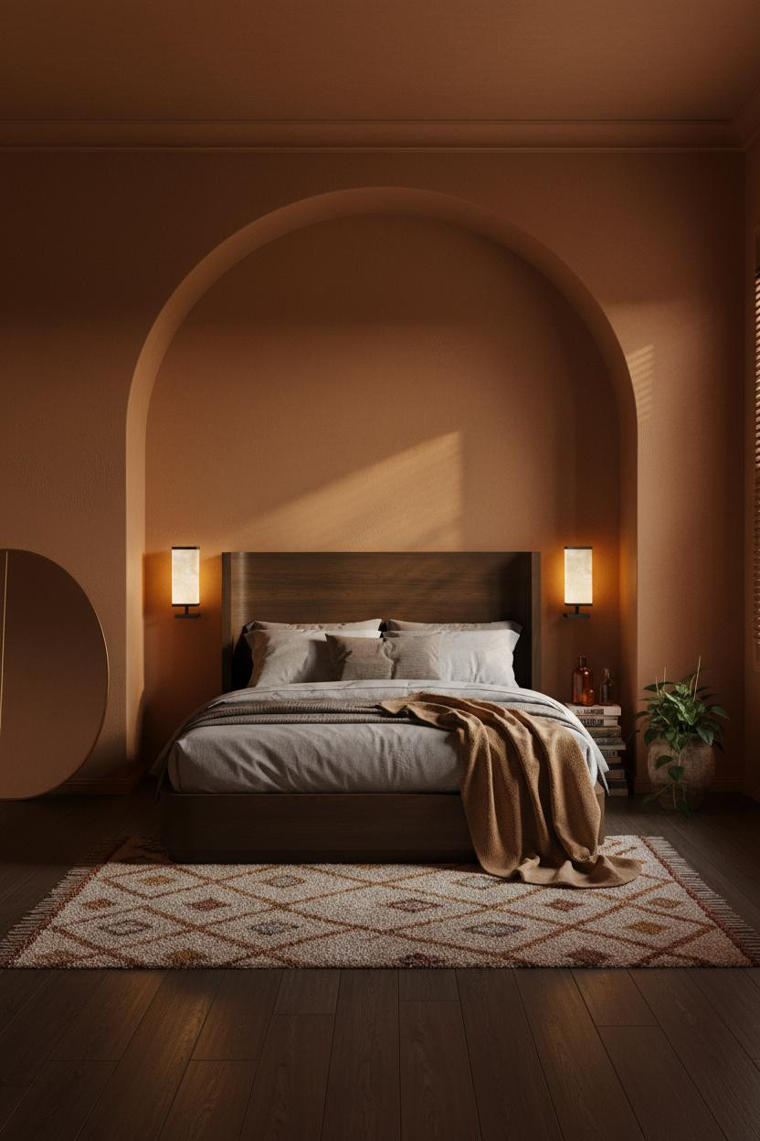 70s Bedroom Maximalist Arched Alcove