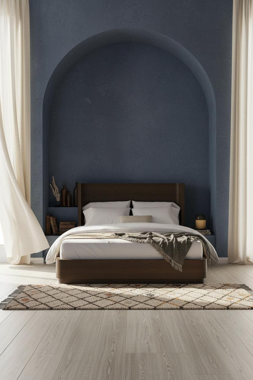 70s Bedroom Moroccan Indigo Niche
