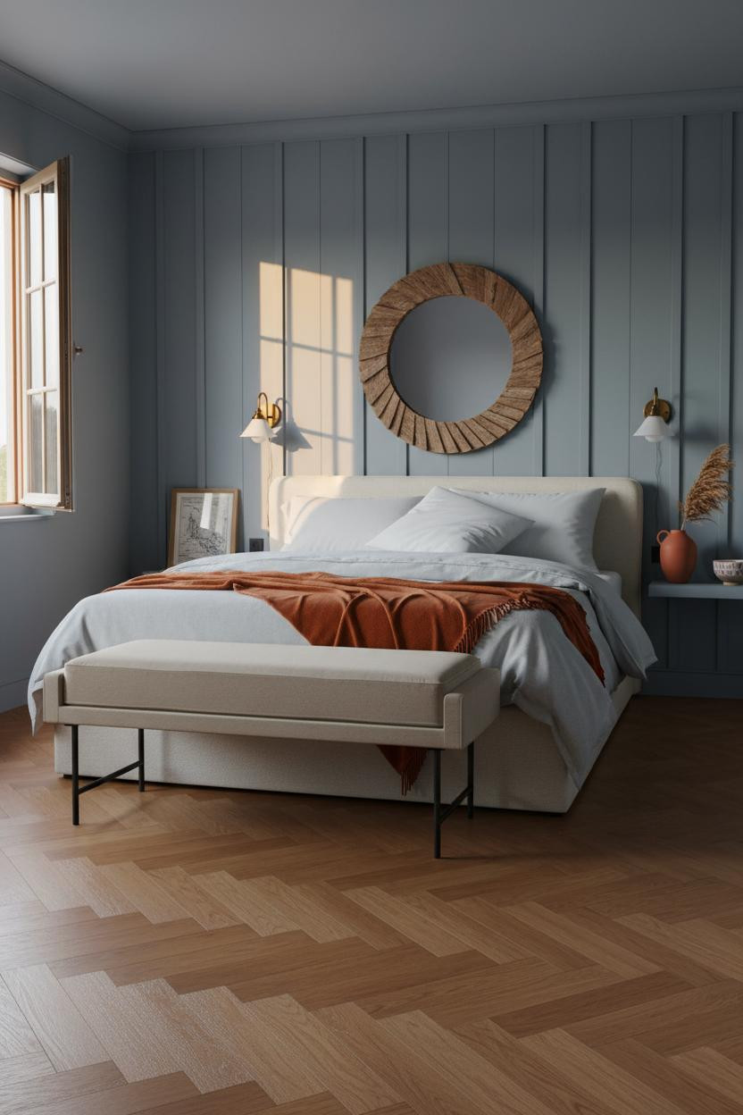 Coastal Blue Bedroom Board and Batten Master