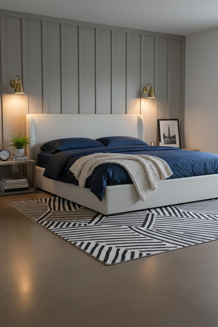 Primary Bedroom Attic Board Batten Accent Wall