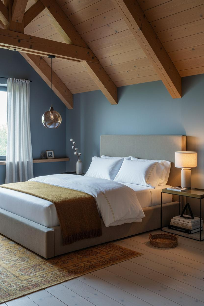 Primary Bedroom Attic Timber Beams