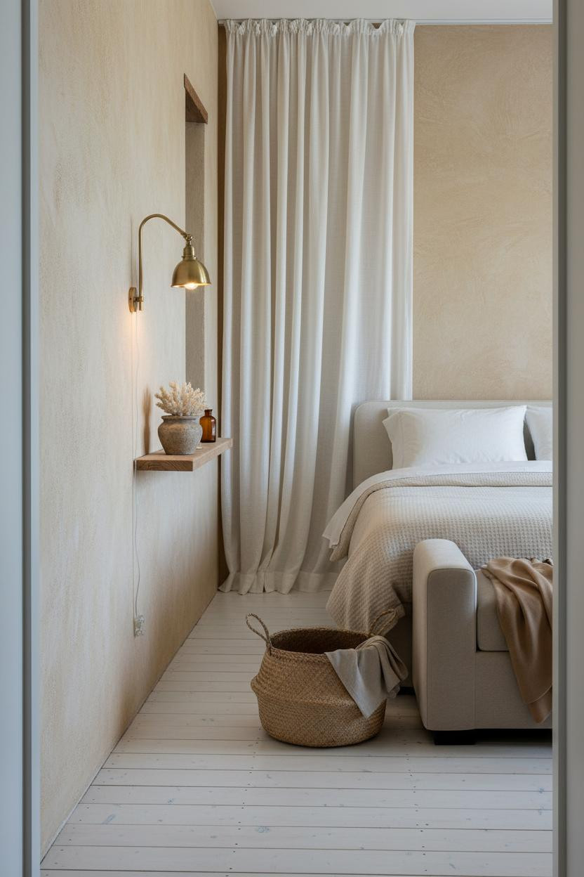 Coastal Grandma Bedroom Lime Wash Linen