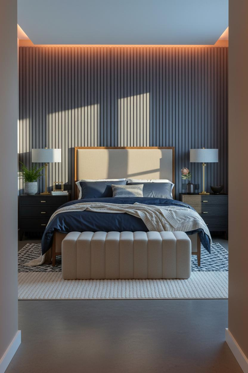 Moody Guest Bedroom Japandi Design