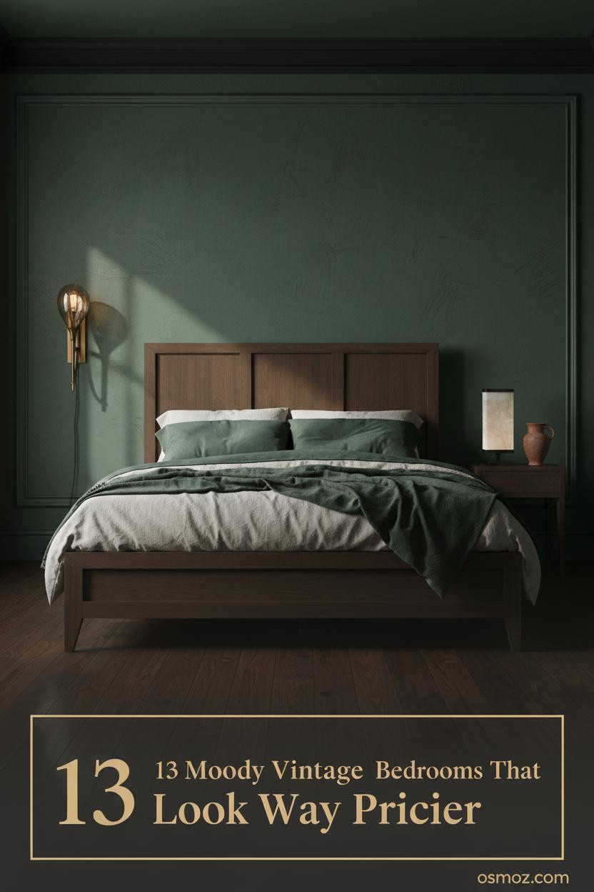 13+ Moody Vintage Bedrooms That Feel Collected Rather Than Decorated