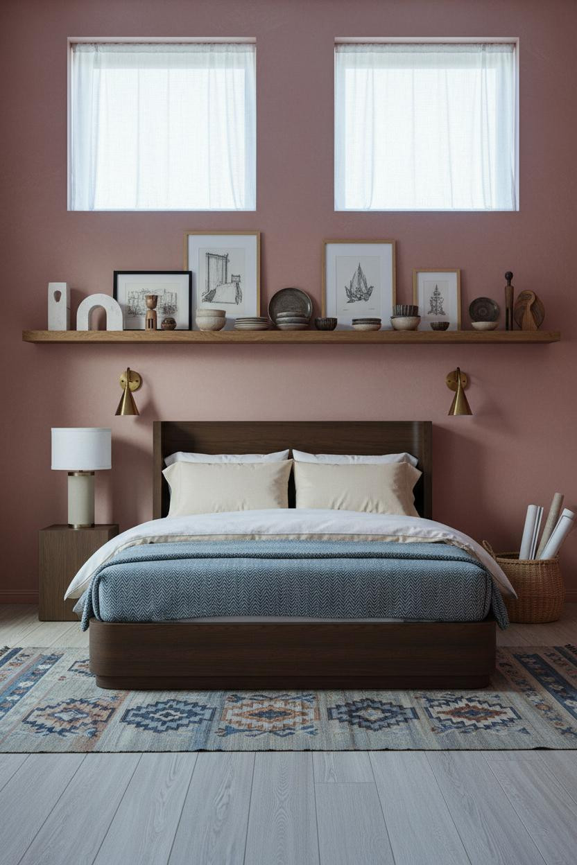 Artsy Bedroom Vintage Aesthetic Gallery Shelving