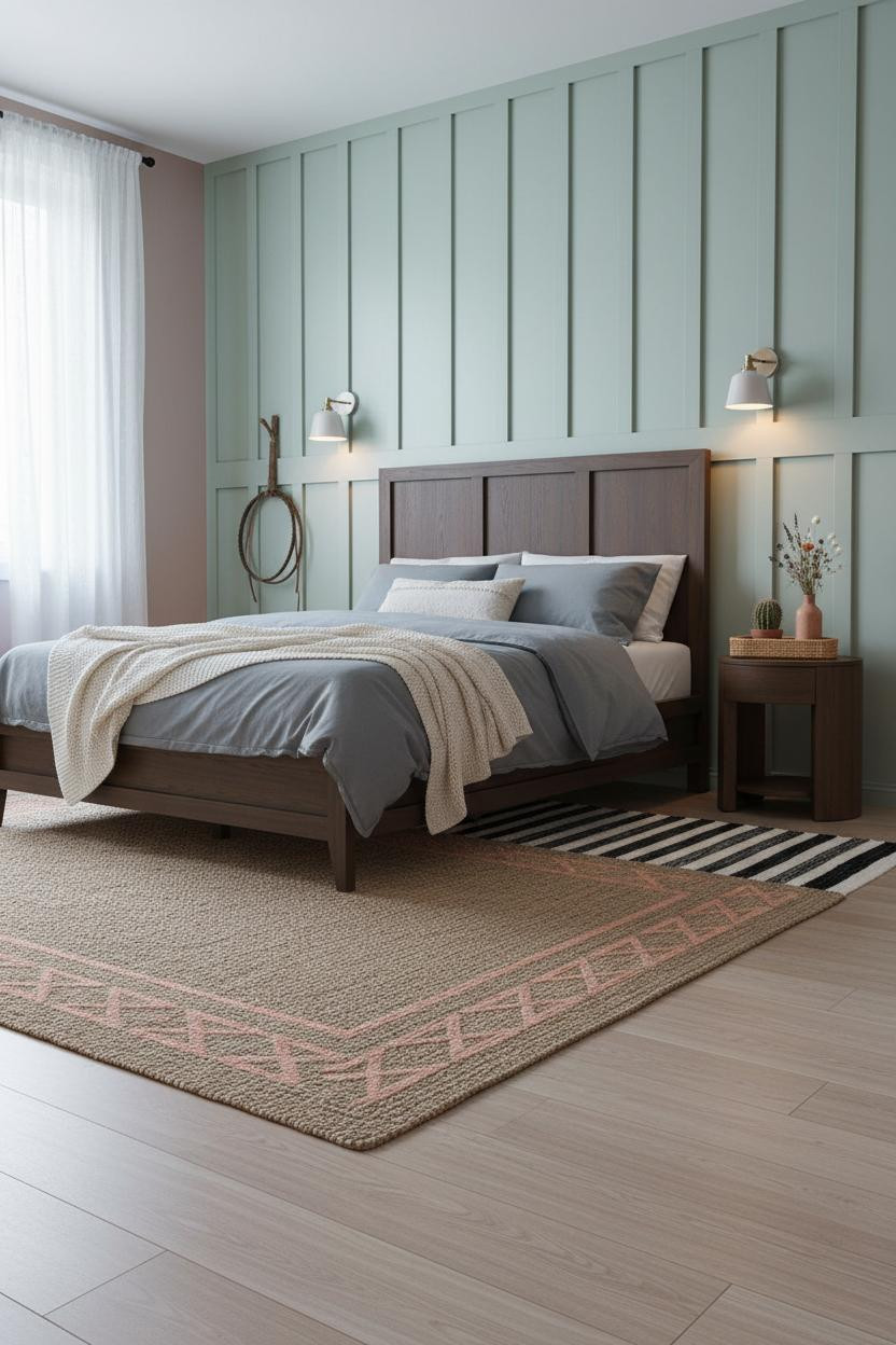 Western Bedroom Teens Sage Batten Blush