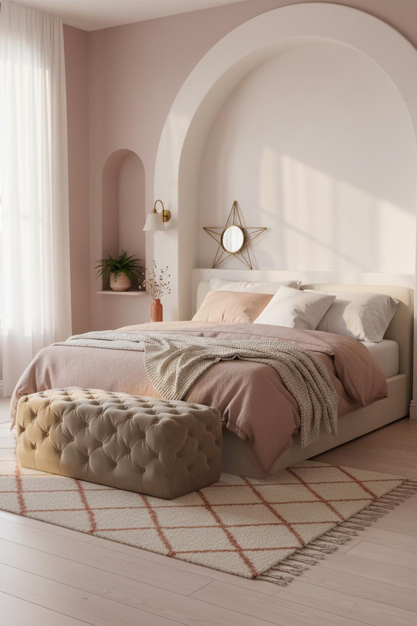 Western Bedroom Teens Girly Farmhouse Arch