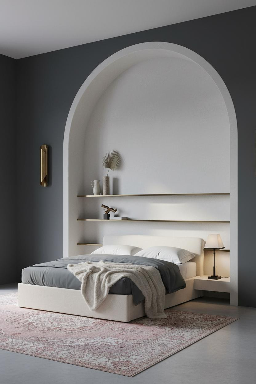 Luxury Bedroom Arched Niche Modern Design