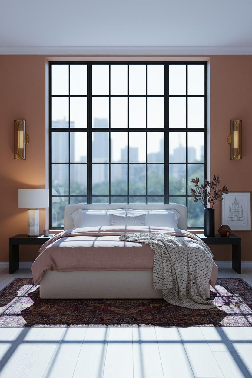 Luxury Bedroom Design Art Deco Window