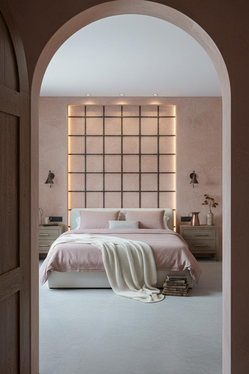 Spanish Mediterranean Bedroom Plaster Walls