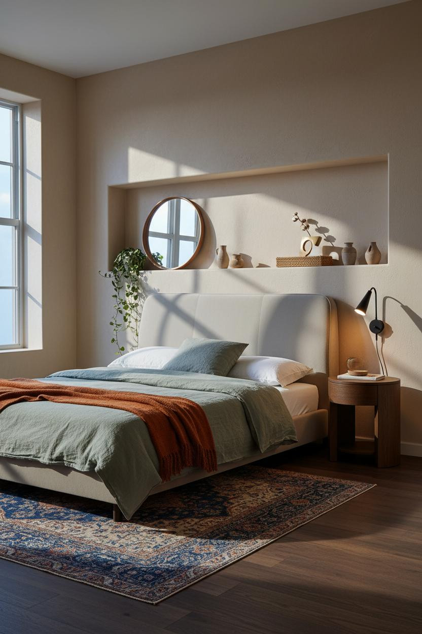 Cute Studio Apartment Boho Modern Bedroom