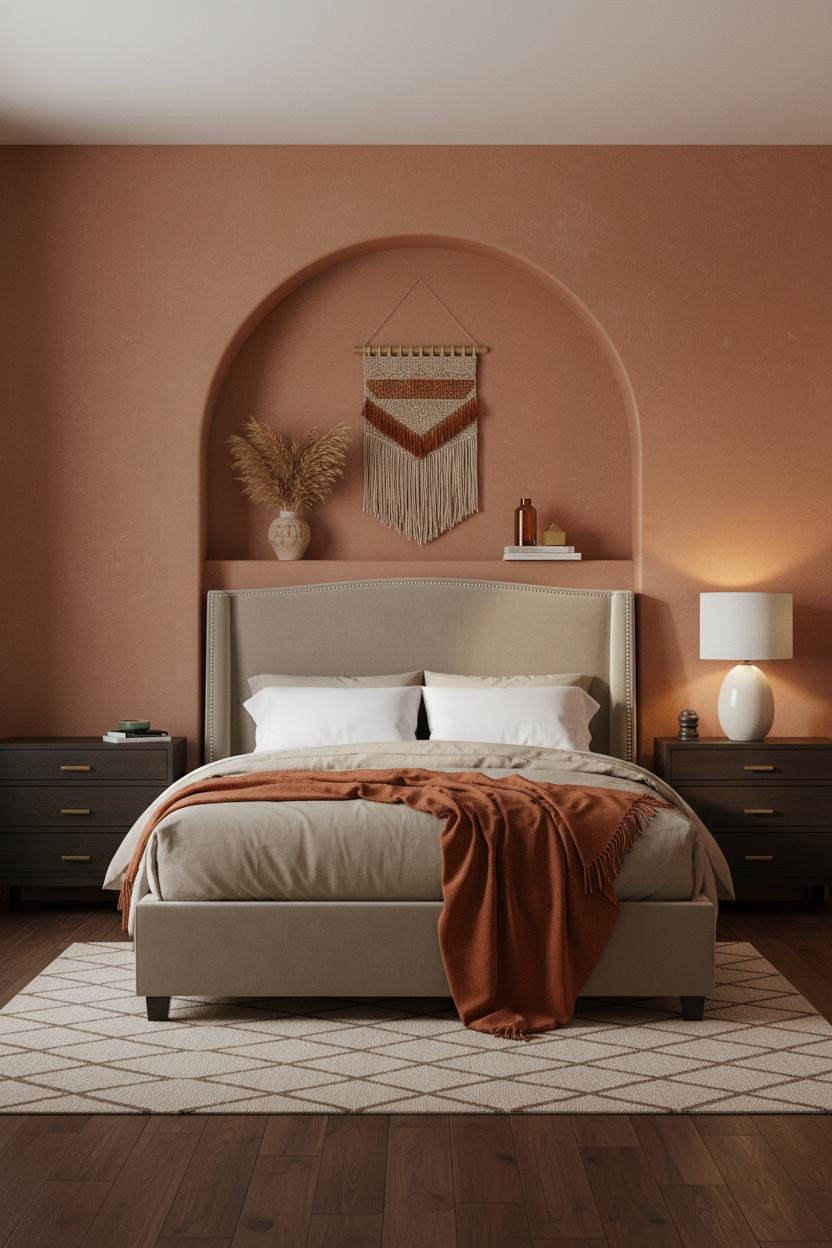 Cute Studio Apartment Boho Minimal Bedroom Design