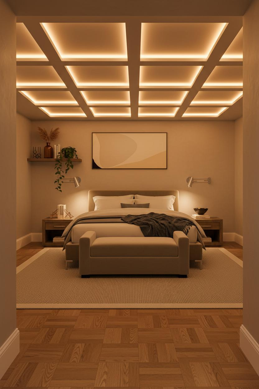 Cozy Basement Bedroom Warm Lighting Budget