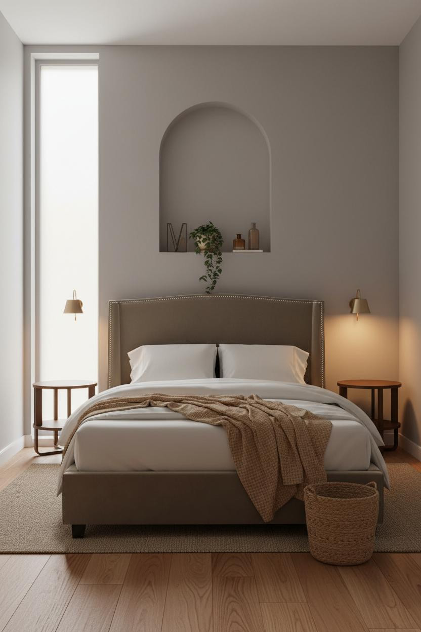 Tiny Guest Bedroom Niche Design