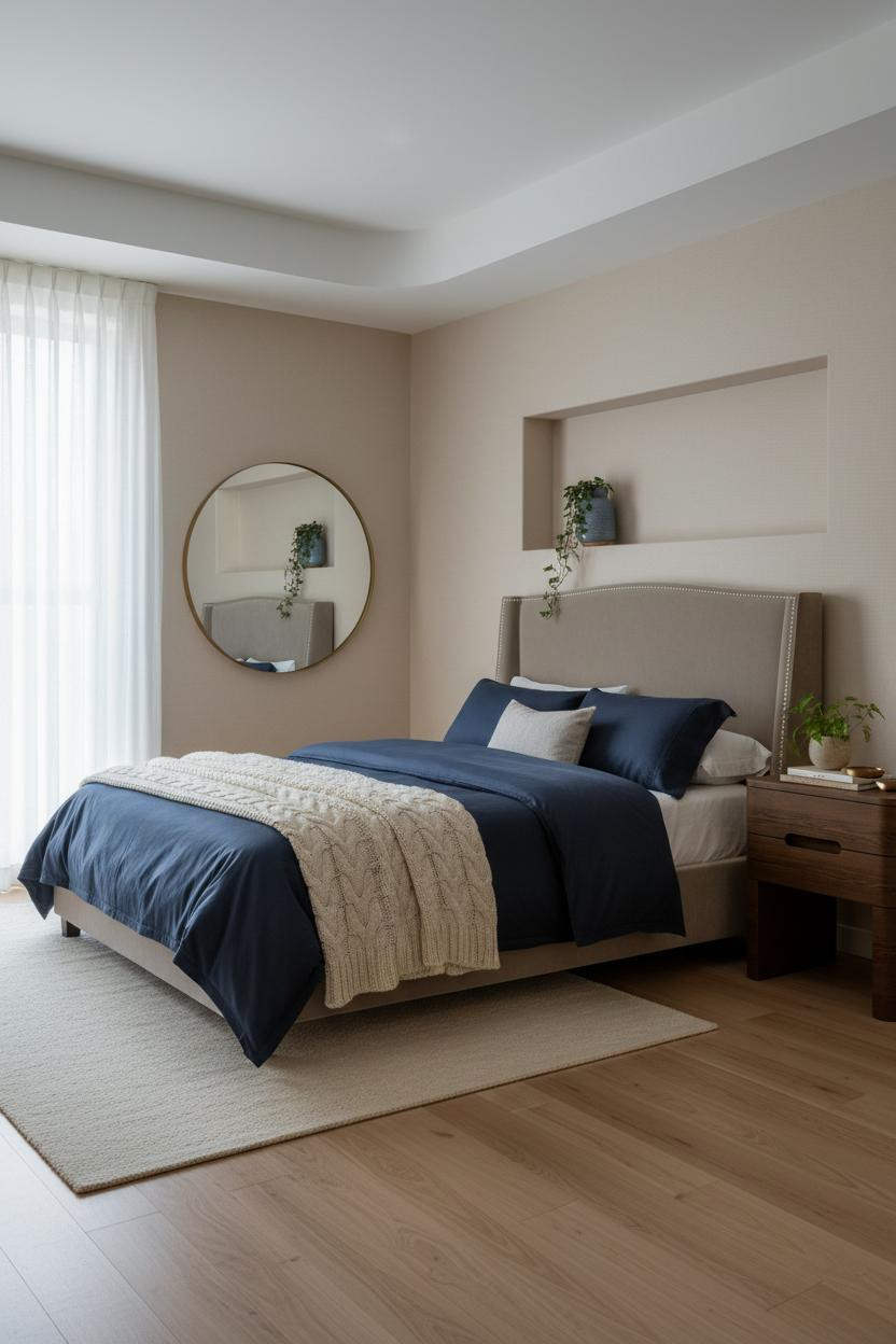 Tiny Guest Bedroom Coastal Modern Niche