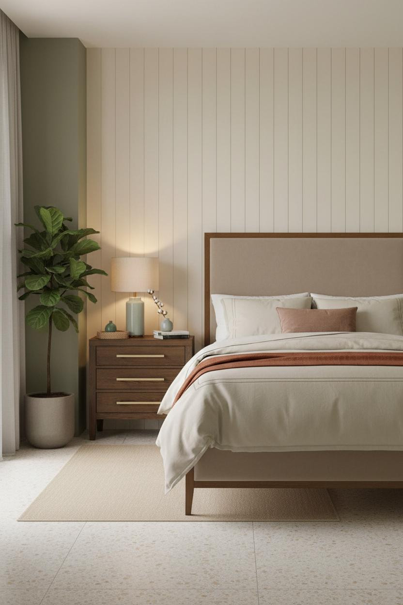 Tiny Guest Bedroom Board Batten Olive