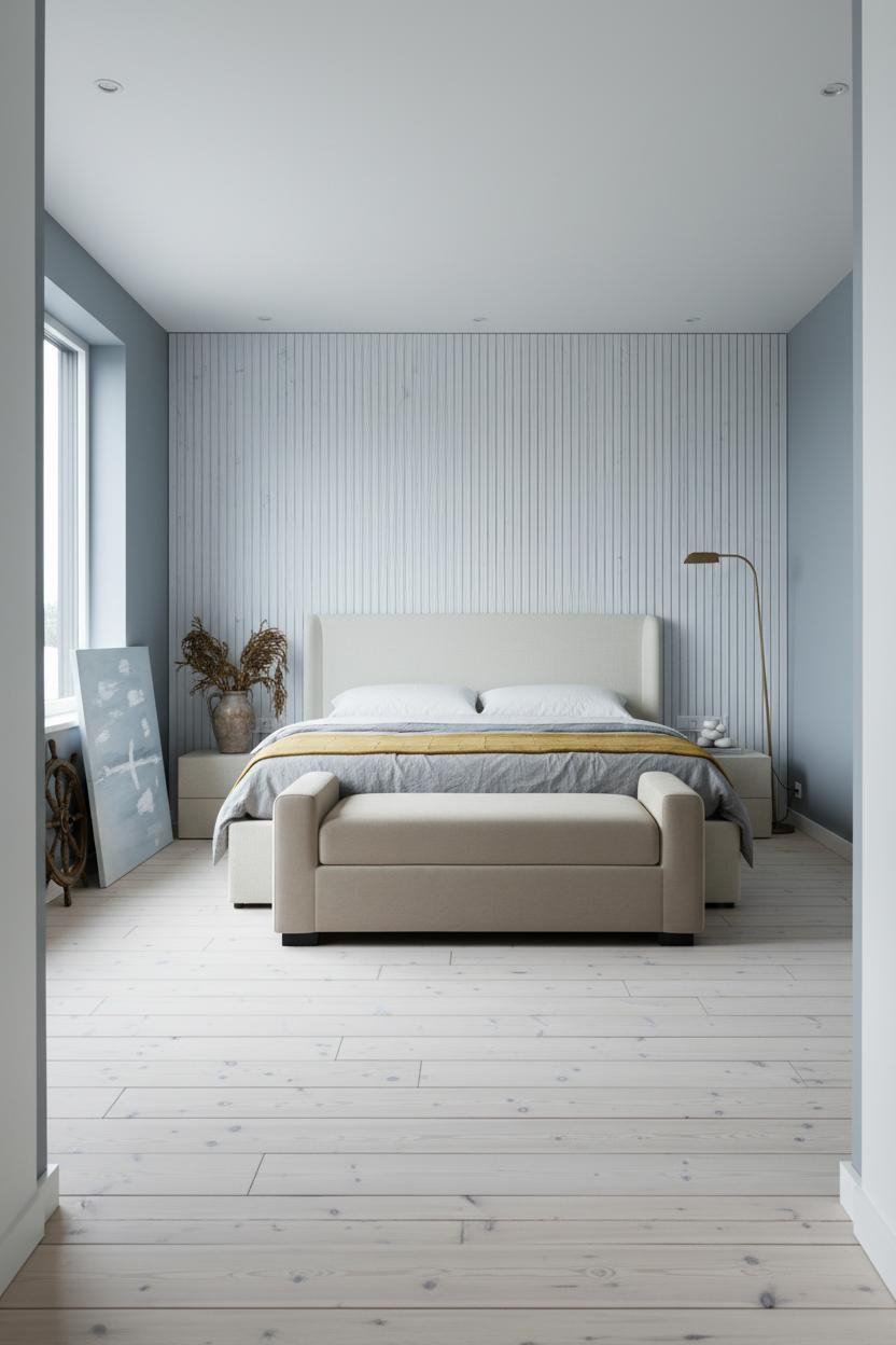 Nautical Bedroom Fluted Oak Lakehouse