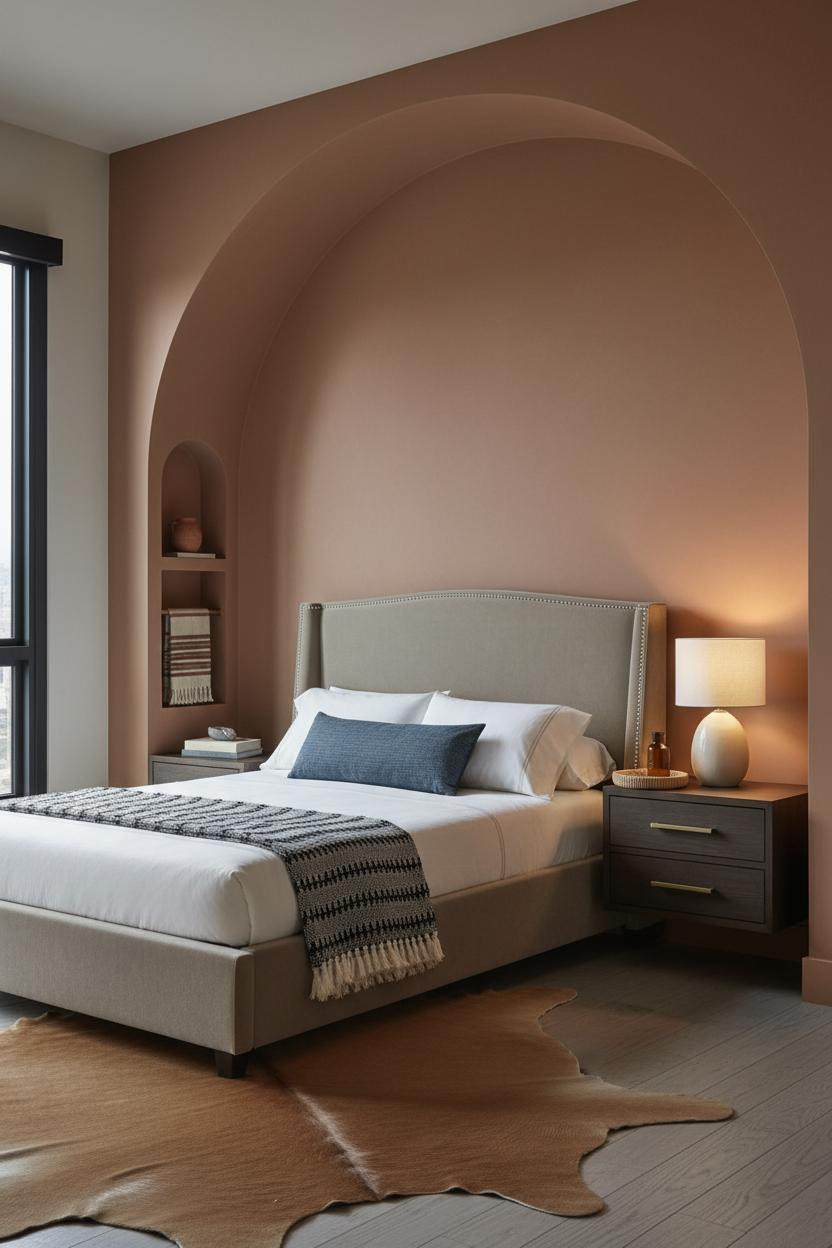 Small Bedroom Layout Boho Niche Design