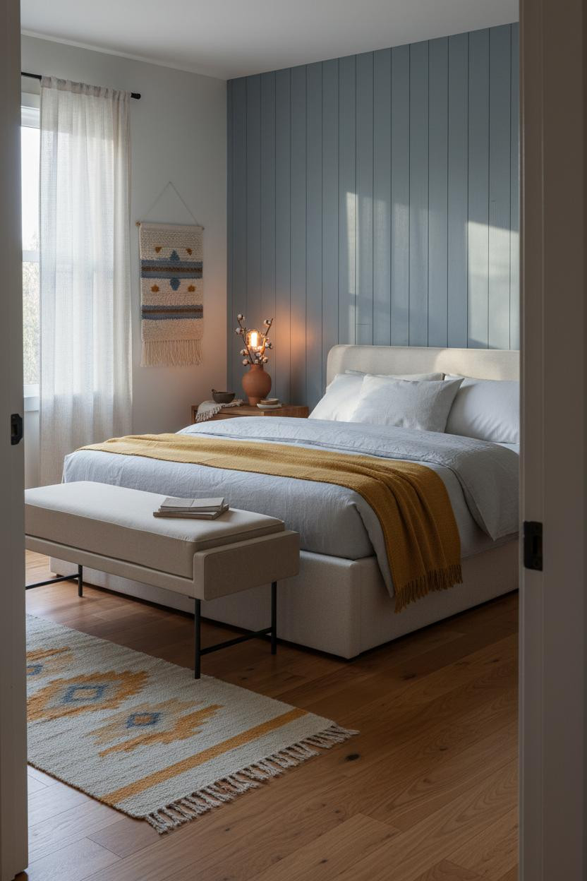 Modern Farmhouse Master Bedroom Shiplap Walls