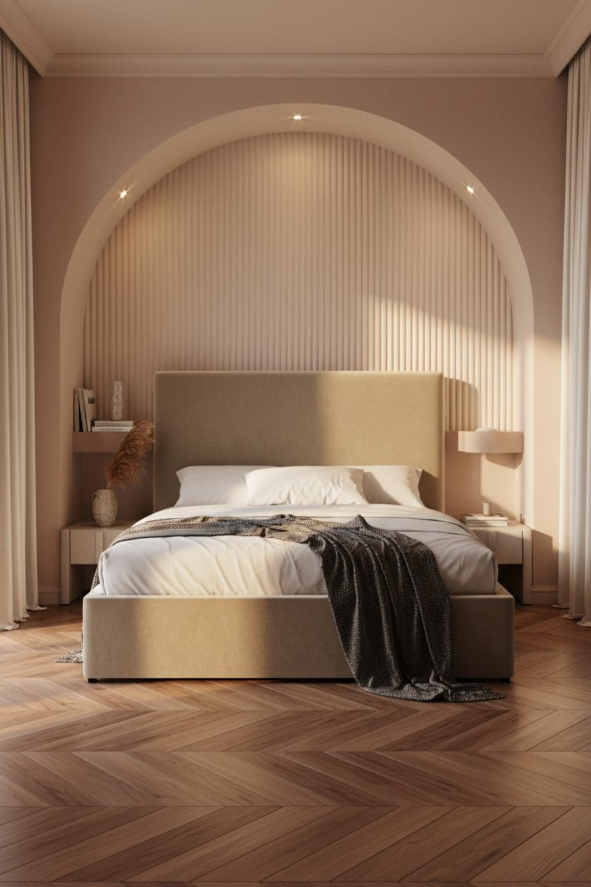 Romantic Bedroom Couples Art Deco Alcove