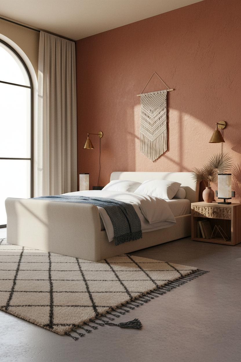 Moroccan Bedroom Terracotta Arched Window