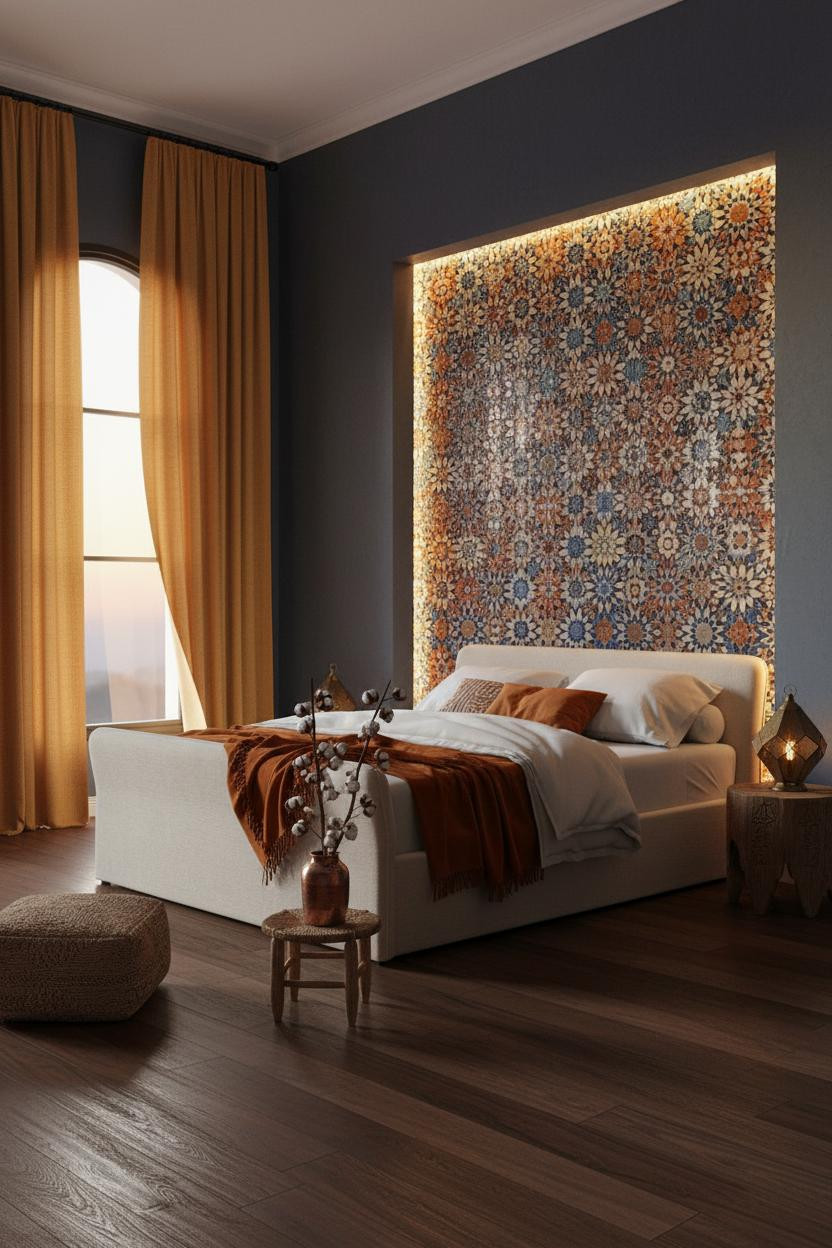 Moroccan Bedroom Zellige Tile Alcove
