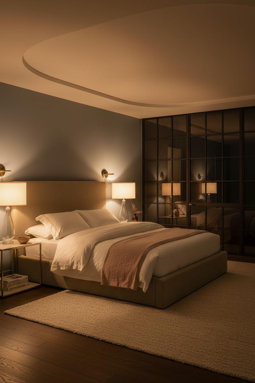 Cozy Bedroom Lighting Layered Warm