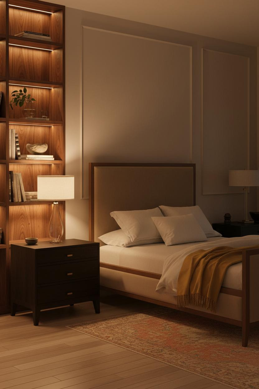 Cozy Bedroom Lighting Layered Amber Warmth