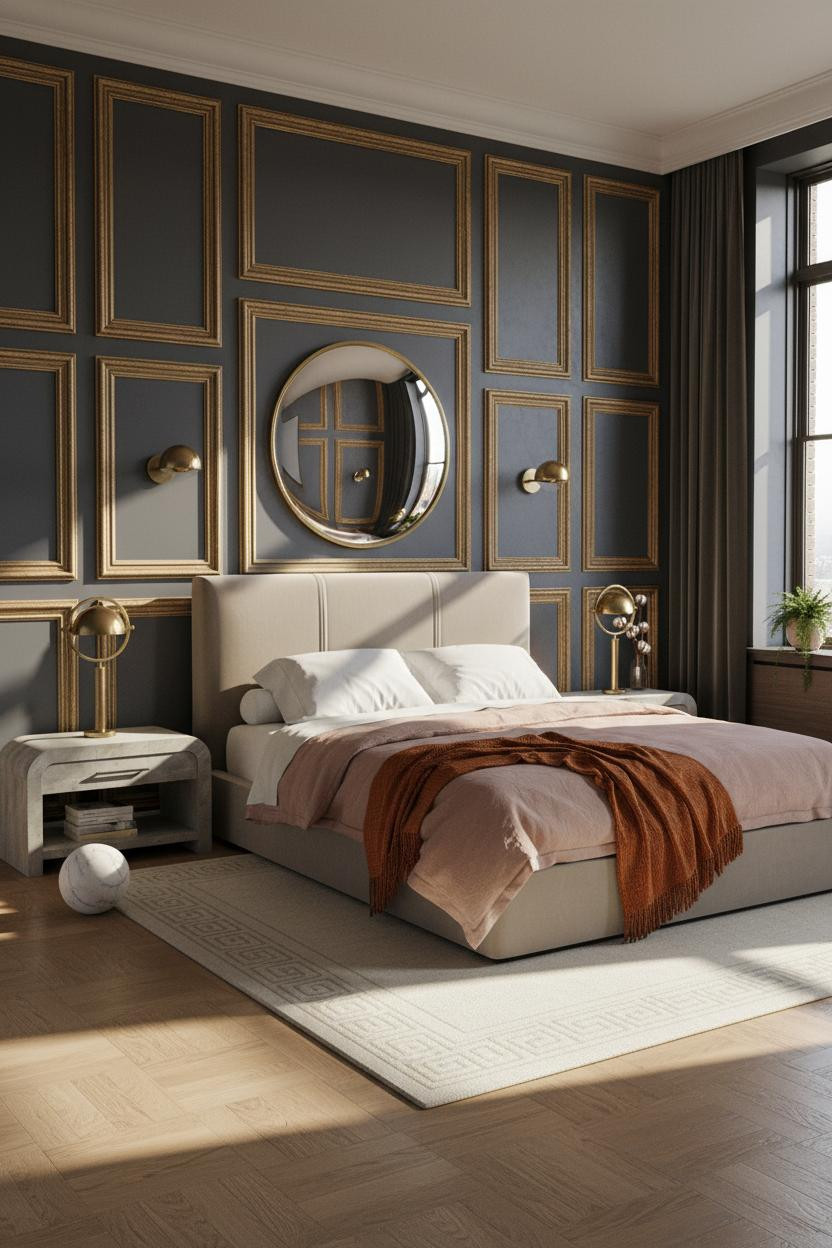 Classic Bedroom Quiet Luxury Gallery Wall Neo Georgian Design