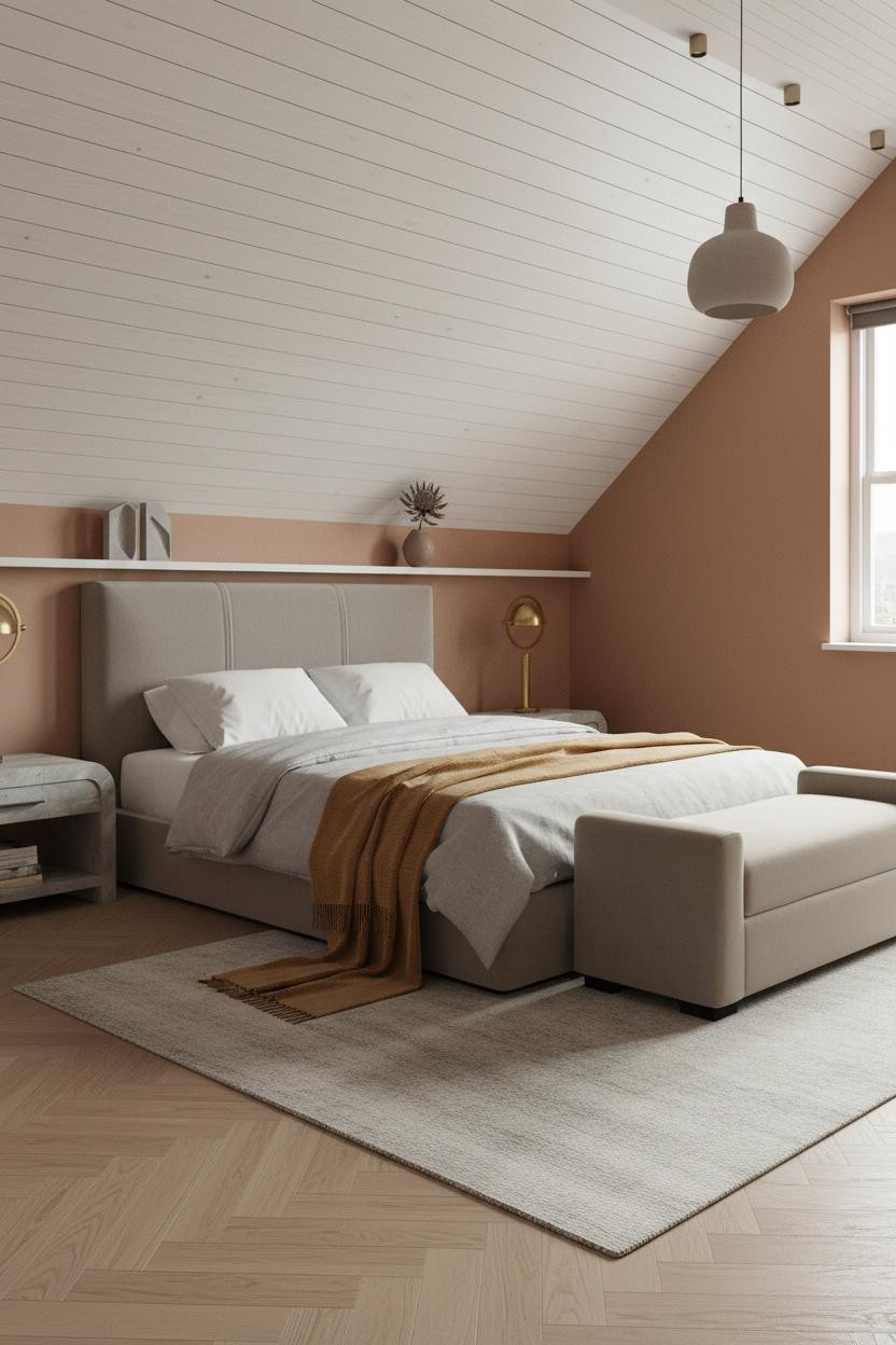 Sloped Ceiling Bedroom Scandi Attic Design
