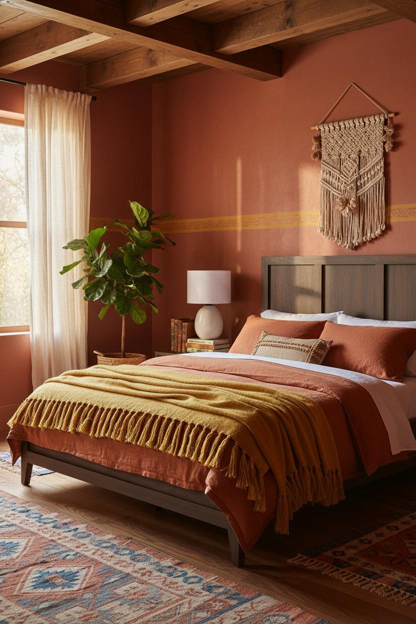 Colorful Maximalist Bedroom Boho Eclectic