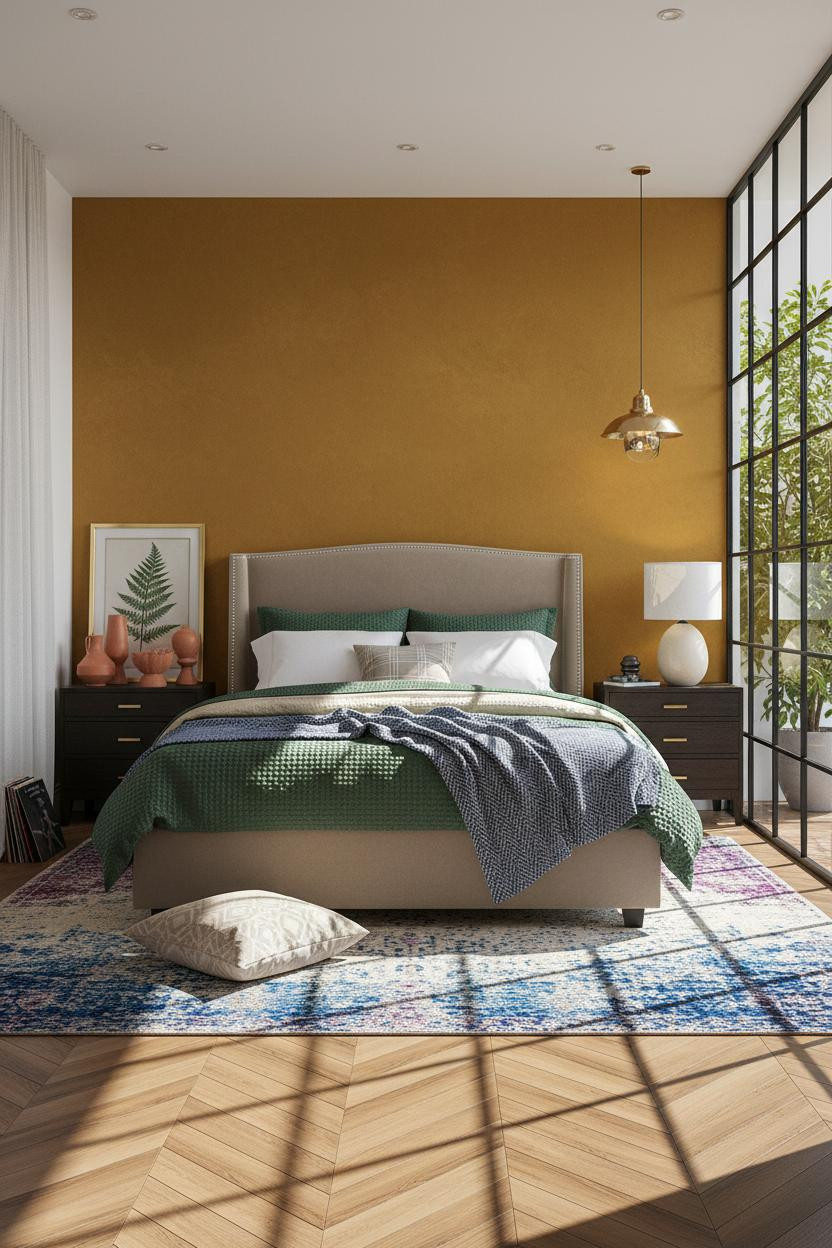 Colorful Maximalist Bedroom Saffron Window