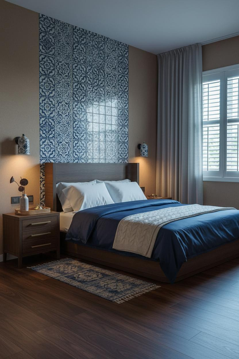 Indochine Bedroom Colonial Azulejo Tiles