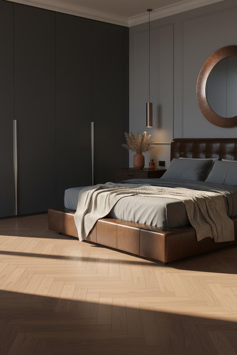 Luxury Wardrobe Design Bedroom Charcoal Panels