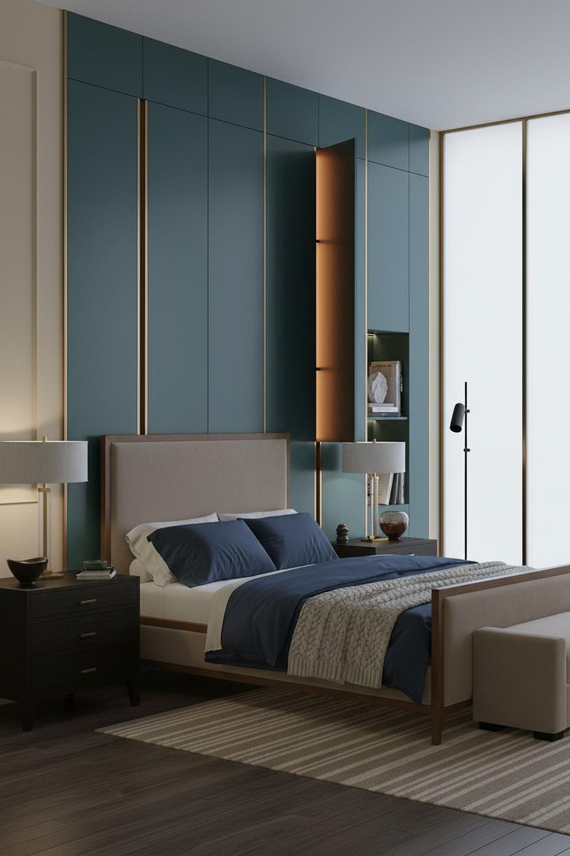 Luxury Wardrobe Design Bedroom Teal Modern