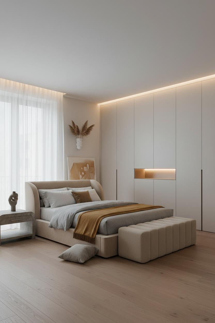 Luxury Wardrobe Design Bedroom Lacquered Panels