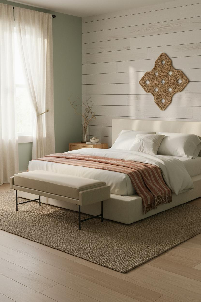 Beachy Boho Bedroom Coastal Shiplap