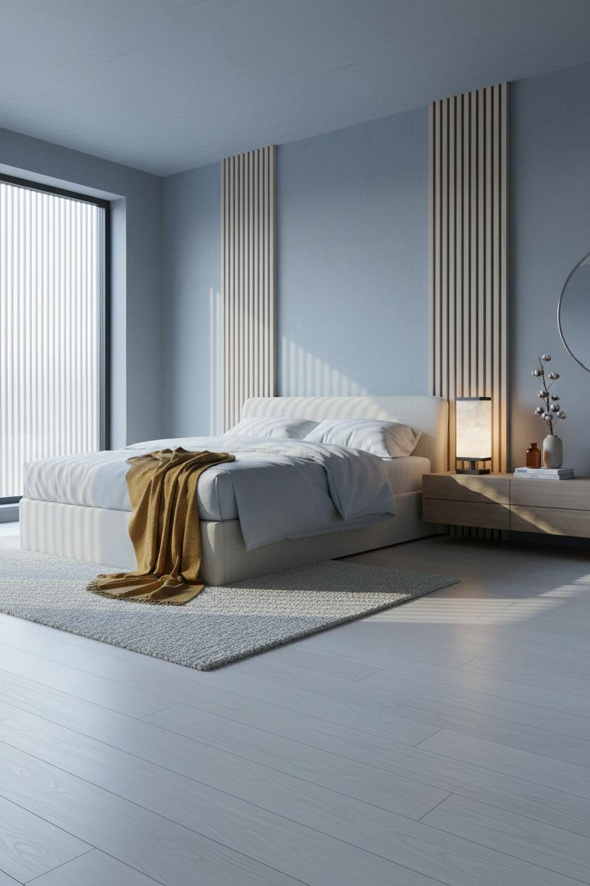 White Bed Frame Bedroom Modern Minimalist