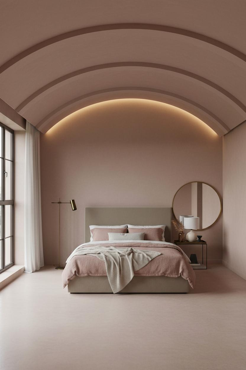 High Ceiling Bedroom Barrel Vault Master