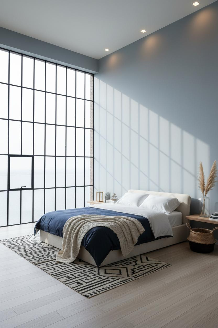 High Ceiling Bedroom Cathedral Windows Modern