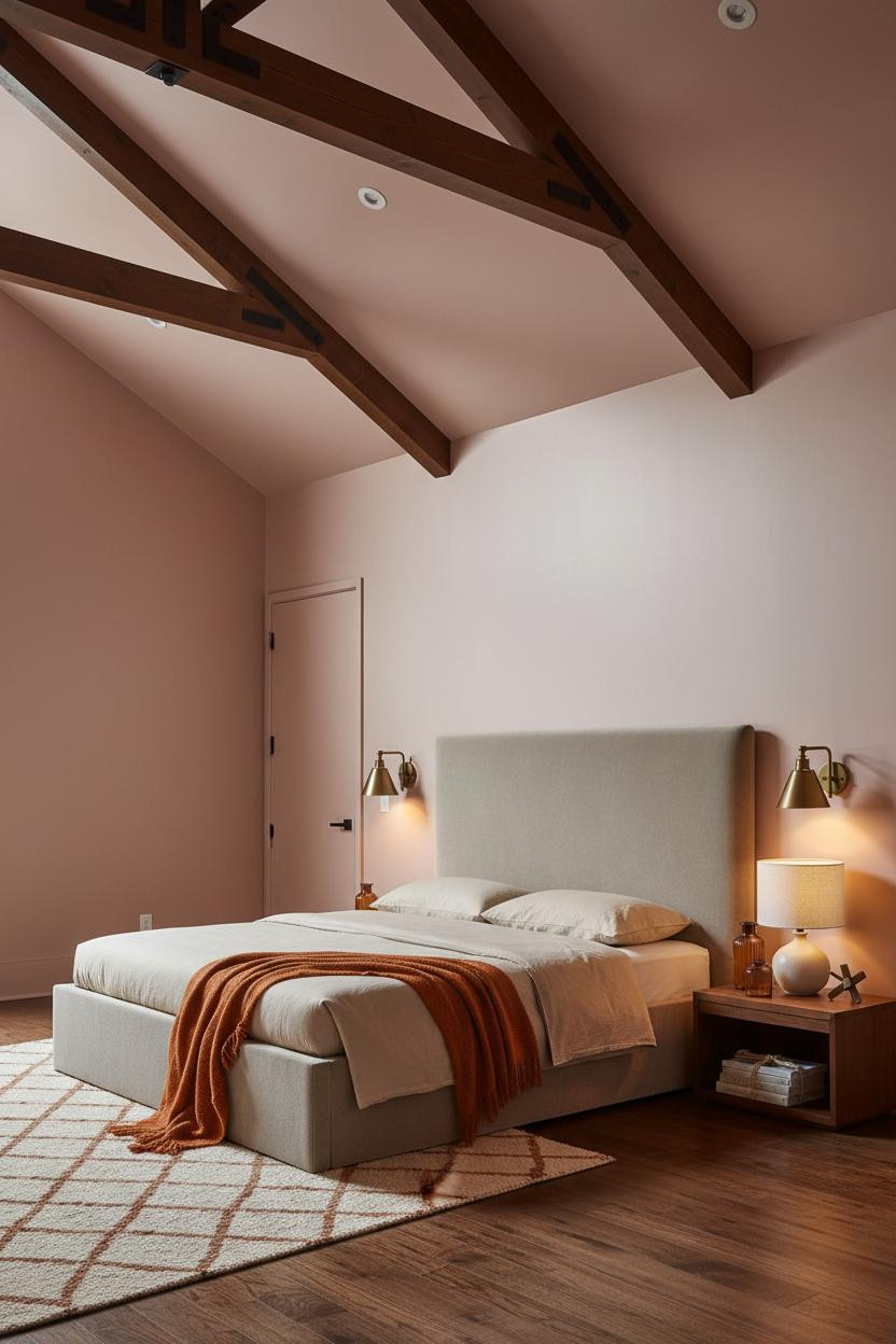 High Ceiling Bedroom Vaulted Timber
