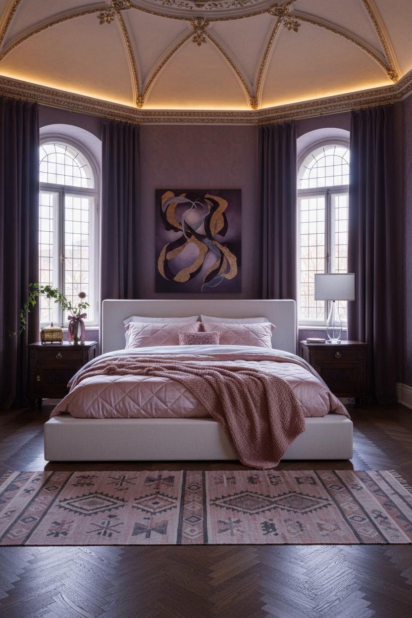 Vintage Princess Bedroom Plum Gilt Aesthetic