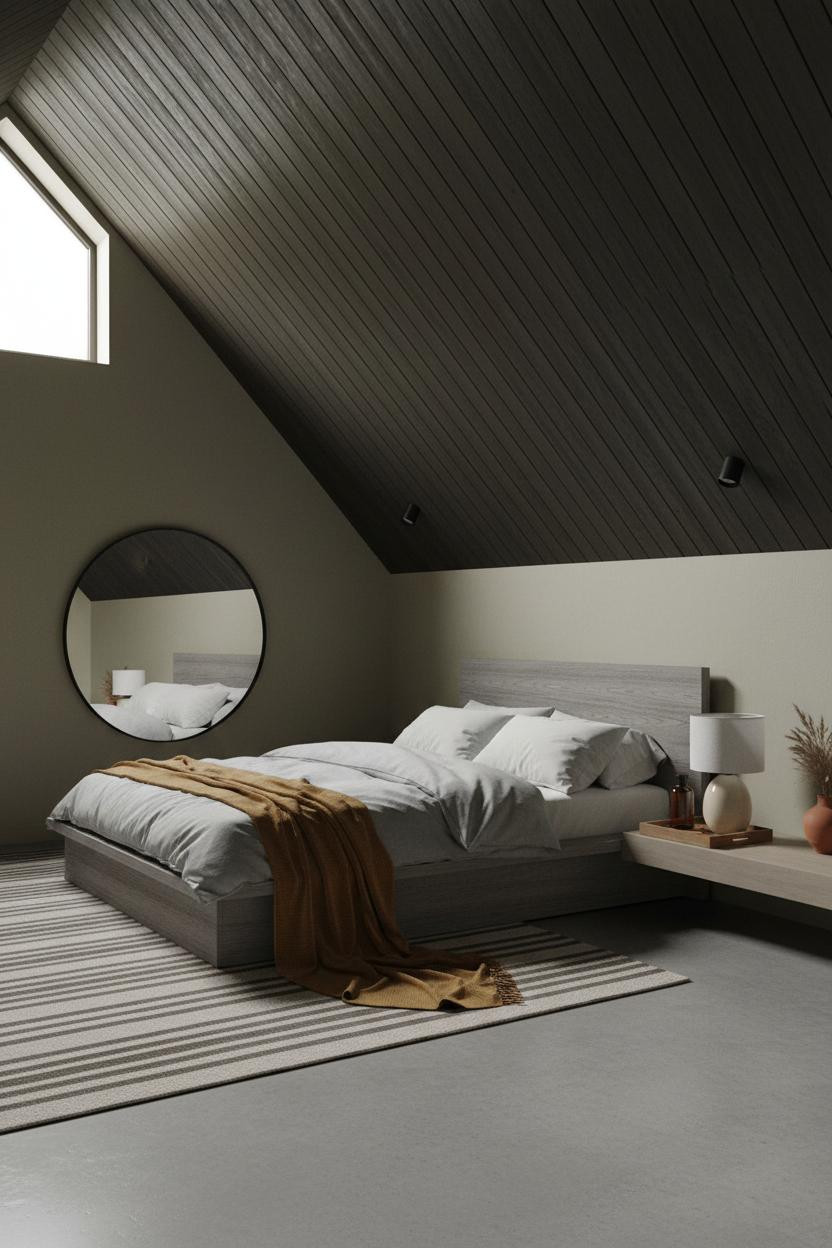 Vaulted Ceiling Bedroom Pitched Timber Eaves