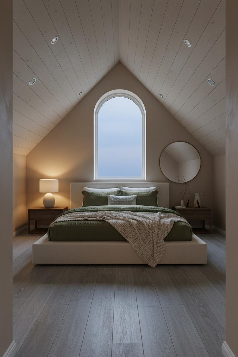 Vaulted Ceiling Bedroom Pitched Roof Design