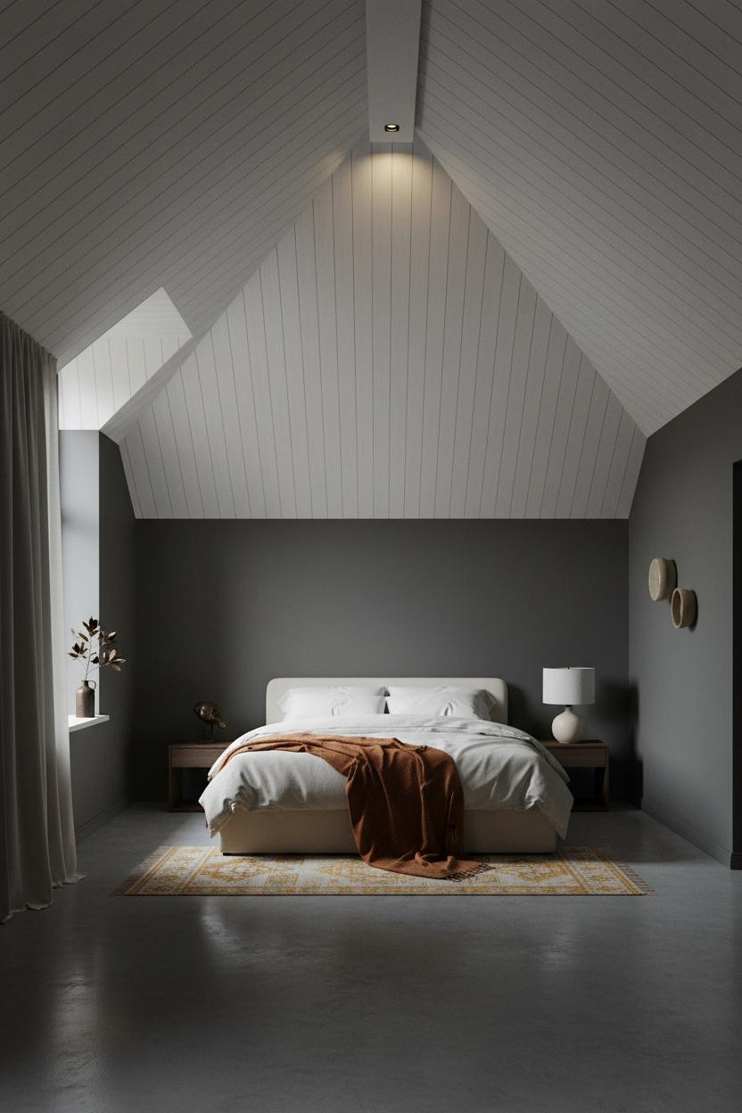 Vaulted Ceiling Bedroom Cathedral Light